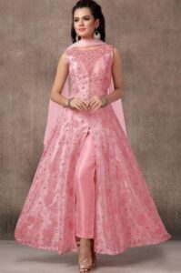 organza pink dress