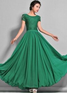 green color dress